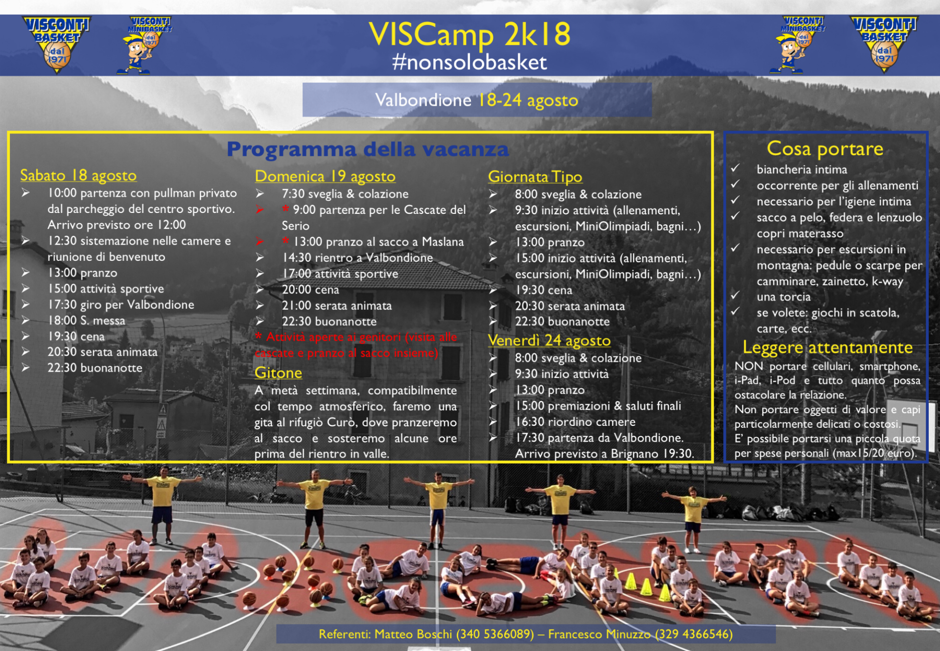 VISCONTI CAMP 2018 – VALBONDIONE