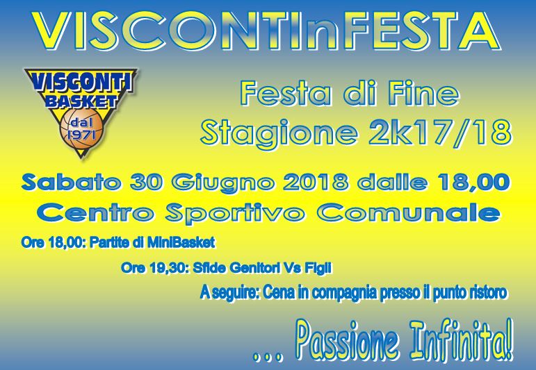 VISCONTInFESTA! CHIUSURA ANNO SPORTIVO 2k17/18