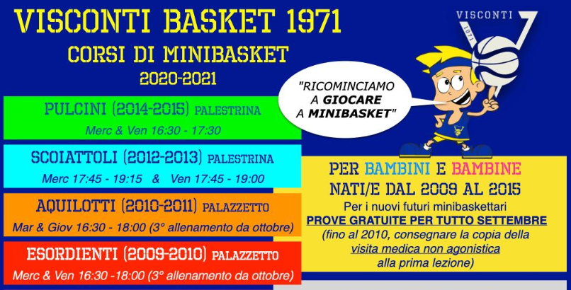 MINIBASKET: SI RIPARTE!