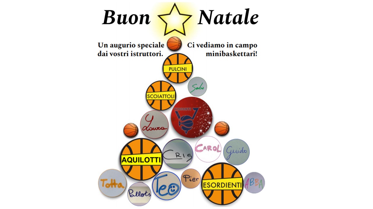 I bimbi e le bimbe del minibasket augurano un buon Natale ai nonnini della casa di riposo di Brignano