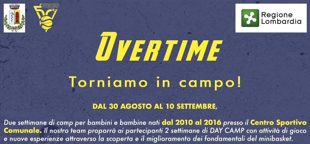 OVERTIME: APERTE LE ISCRIZIONI